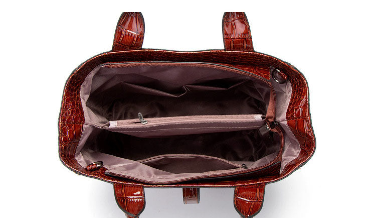 PU Leather Messenger Bag Set of 3pcs. (Messenger Bag + Crossbody Bag + Clutch Wallet)